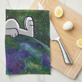 Linge De Cuisine cacahuètes | Snoopy Espacé (Quart Plié)