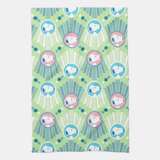 Linge De Cuisine cacahuètes | Snoopy Mint Green Deco Dreams Motif (Vertical)