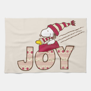 Linge De Cuisine cacahuètes Snoopy & Woodstock Joy Sled Ride