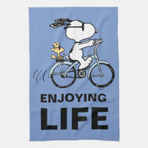 Linge De Cuisine cacahuètes   Vélo Snoopy & Woodstock