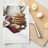 Linge De Cuisine Cacao chaud et cookie (Quart Plié)