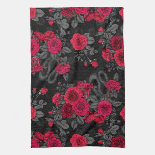 Linge De Cuisine Caché en rose (Vertical)