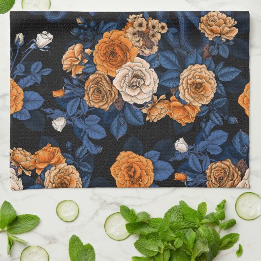 Linge De Cuisine Caché en rose, orange et bleu (Plié)