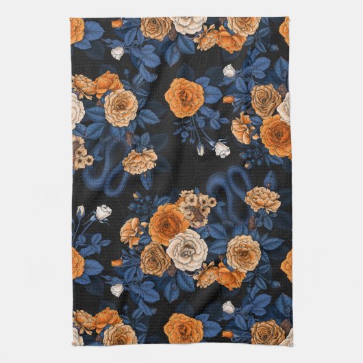 Linge De Cuisine Caché en rose, orange et bleu (Vertical)