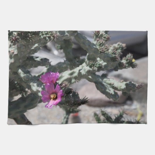 Linge De Cuisine Cactus Challa en fleurs (Horizontal)