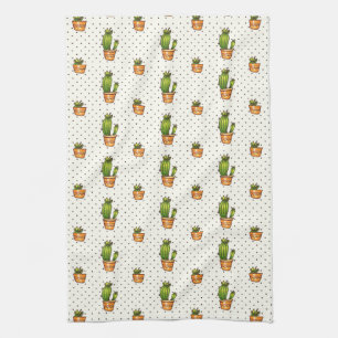 Linge De Cuisine Cactus et motif de point succulent de Polk