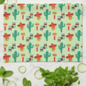 Linge De Cuisine Cactus mexicain et Sombrero Motif (Plié)