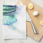 Linge De Cuisine Cactus peint (Quart Plié)