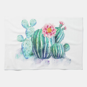 Linge De Cuisine Cactus peint