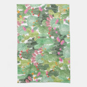 Linge De Cuisine Cactus peint à la main : Vert désert (Vertical)