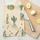 Linge De Cuisine Cactus Succulents de la vie Plante Motif (Quart Plié)