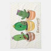 Linge De Cuisine Cactus trio chantante mignonne dessin animé (Vertical)