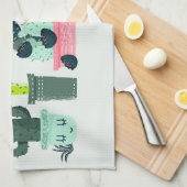 Linge De Cuisine Cactus Vert (Quart Plié)
