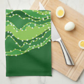 Linge De Cuisine Cactus vert : motif abstrait naturel. (Quart Plié)