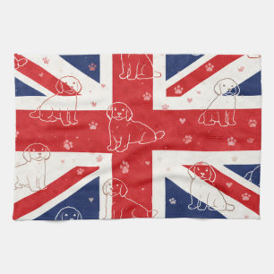 Linge De Cuisine Cadeau Cockapoo Royaume-Uni   Chien Union Jack 