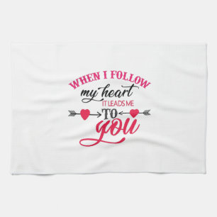 Linge De Cuisine Cadeau Couple Quand Je Suis Mon Coeur