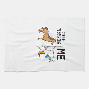Linge De Cuisine Cadeau d'anniversaire d'autres licornes de 71 ans 