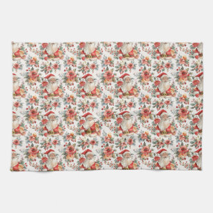 Linge De Cuisine Cadeau d'anniversaire Festif Père Noël et Floral