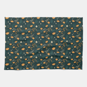 Linge De Cuisine Cadeau d'anniversaire Floral orange