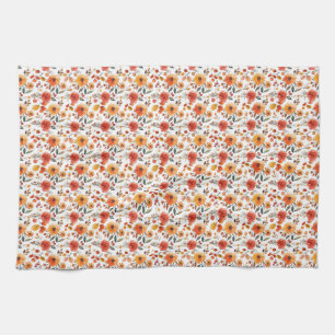 Linge De Cuisine Cadeau d'anniversaire Floral Vibrant En Aquarell