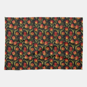 Linge De Cuisine Cadeau d'anniversaire   Tulipe rouge sans couture