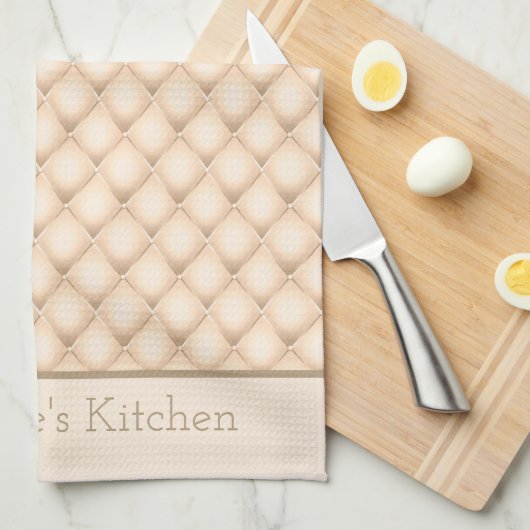 Linge De Cuisine Cadeau de Champagne avec Initiales de Nom Brodé (Quart Plié)