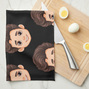 Linge De Cuisine Cadeau de cuisson de visage personnalisé Grand-mèr