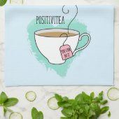 Linge De Cuisine Cadeau de Cute Positivitea pour Amateur de Thé (Plié)