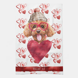 Linge De Cuisine Cadeau de la Saint-Valentin amateur de chiens cani