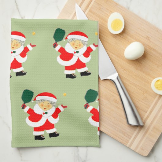 Linge De Cuisine Cadeau de Noël de pickleball (Quart Plié)