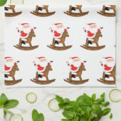 Linge De Cuisine Cadeau de Noël équestre (Plié)