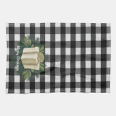 Linge De Cuisine Cadeau de Noël Plaid Buffalo | Gold Holiday (Horizontal)