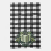 Linge De Cuisine Cadeau de Noël Plaid Buffalo | Vacances vertes (Vertical)