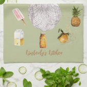 Linge De Cuisine Cadeau de Noël rustique vert pour ferme (Plié)