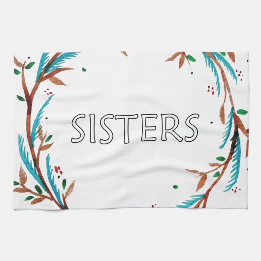 Linge De Cuisine Cadeau de soeurs (Horizontal)