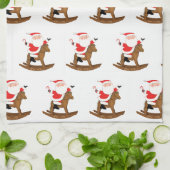 Linge De Cuisine Cadeau de vacances de Noël équestre (Plié)
