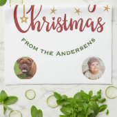 Linge De Cuisine Cadeau de vacances 🎄 photo personnalisé (Plié)