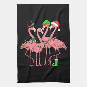 Linge De Cuisine Cadeau drôle de Noël de flamant rose amateur de fl