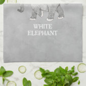 Linge De Cuisine Cadeau Farce Éléphant Blanc (Plié)