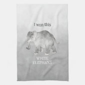 Linge De Cuisine Cadeau Farce Éléphant Blanc (Vertical)