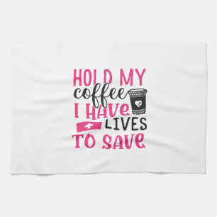 Linge De Cuisine Cadeau infirmière Retenez Mon Coeur J'Ai Des Vie