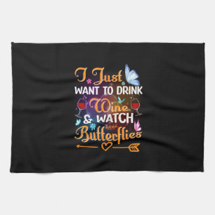 Linge De Cuisine Cadeau Papillon Buvez des papillons de veille de