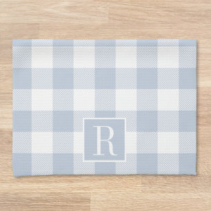 Linge De Cuisine Cadeau personnalisé avec motif à carreaux bleu et