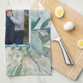 Linge De Cuisine Cadeau photo mariage GREENERY Moderne Personnalisé (Quart Plié)