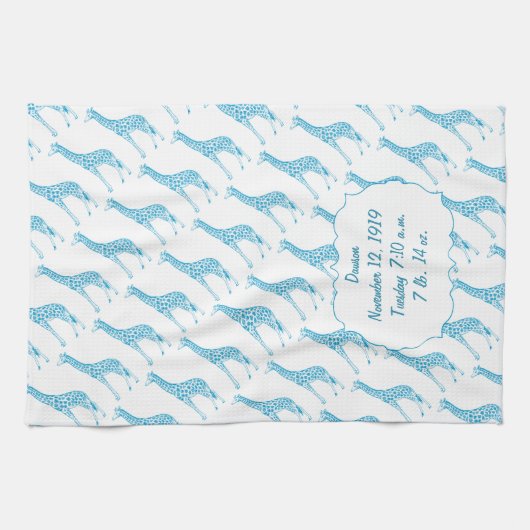 Linge De Cuisine Cadeaux de Baby shower doux et moderne Giraffe (Horizontal)