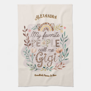 Linge De Cuisine ❤️ Cadeaux GIGI personnalisés Ajouter des noms de 