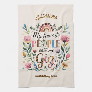 Linge De Cuisine ❤️ Cadeaux GIGI personnalisés Ajouter des noms de 