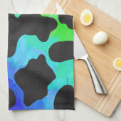 Linge De Cuisine Cadeaux noir et arc-en-ciel de vache (Quart Plié)