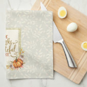 Linge De Cuisine Cadre de citrouille pour dire merci (Quart Plié)