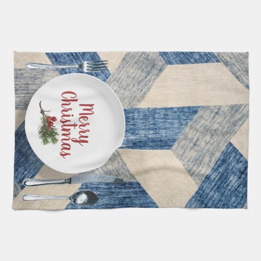 Linge De Cuisine Cadre de Noël (Horizontal)